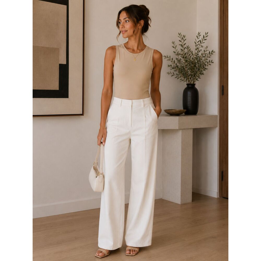 House of Harlow 1960 Tan/Nude Bodysuit Sleeveless XL NEW NWT